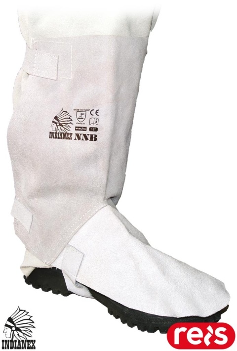 GETRY OCHRONNE SKÓRZANE DLA SPAWACZY NAGOLENNIKI Z NASTOPKIEM