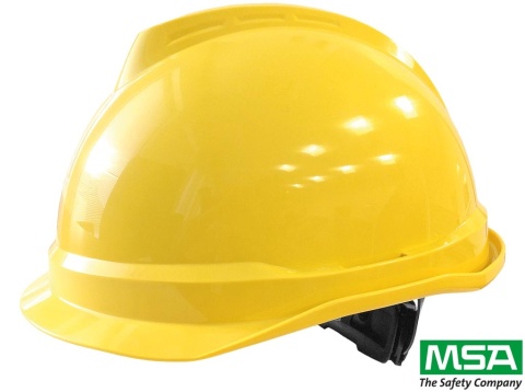 HEŁM OCHRONNY V-Gard 520 Z KRÓTKIM DASZKIEM ŻÓŁTY