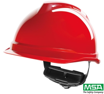 HEŁM OCHRONNY V-Gard 520 Z KRÓTKIM DASZKIEM CZERWONY