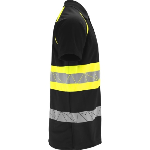 KOSZULKA POLO OCHRONNA RAUTEX OSTRZEGAWCZA, CZARNO-ZÓŁTA