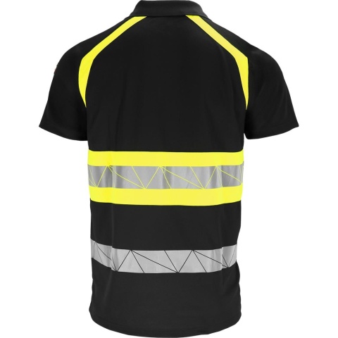 KOSZULKA POLO OCHRONNA RAUTEX OSTRZEGAWCZA, CZARNO-ZÓŁTA
