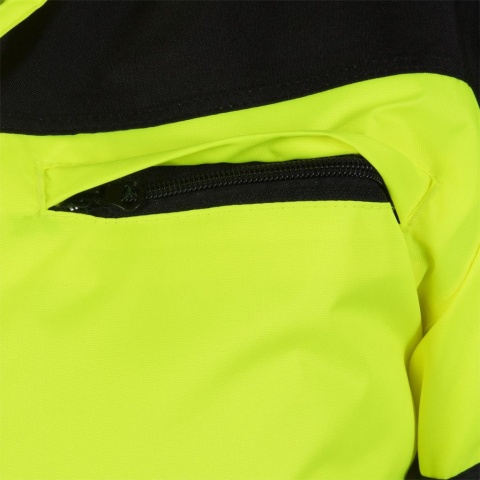 KURTKA OCHRONNA OCIEPLANA ZIMOWA OSTRZEGAWCZA MILLING PRZEDŁUŻANA POMARAŃCZOWO-CZARNA