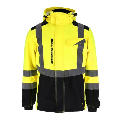 KURTKA OCHRONNA OCIEPLANA RAUTEXW ZÓŁTA, STRECZ, RIP-STOP PCHRONA PRZED ROZDARCIEM, MEMBRANA,