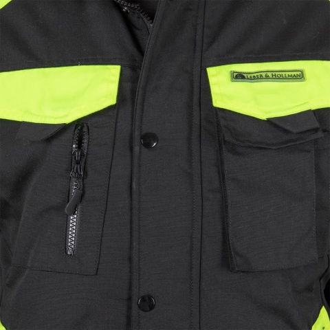 KURTKA OCHRONNA OCIEPLANA TANZOW CZARNO-ŻÓŁTA