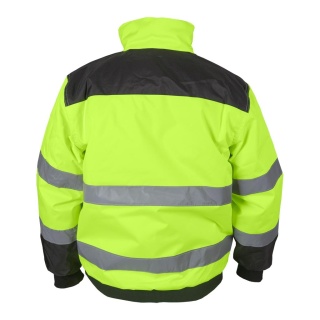 KURTKA OCHRONNA OCIEPLANA XVERT ZIMOWA DLA DROGOWCÓW ŻÓŁTO-CZARNA