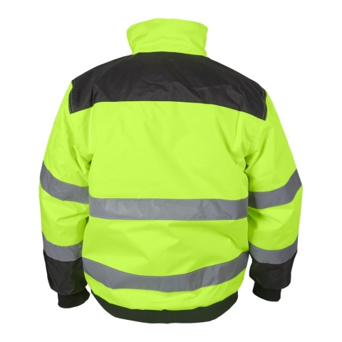 KURTKA OCHRONNA OCIEPLANA XVERT ZIMOWA DLA DROGOWCÓW ŻÓŁTO-CZARNA