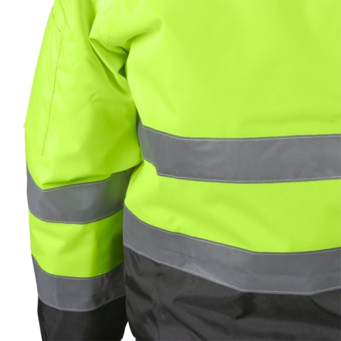 KURTKA OCHRONNA OCIEPLANA XVERT ZIMOWA MĘSKA OSTRZEGAWCZA POMARAŃCZOWO-CZARNA