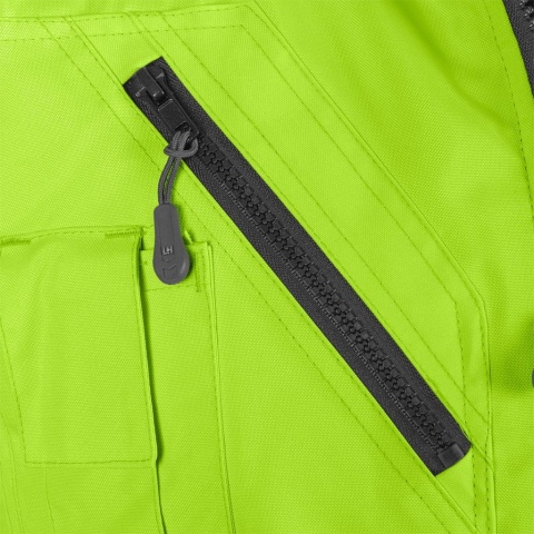 KURTKA OCHRONNA OCIEPLANA XVERT ZIMOWA MĘSKA OSTRZEGAWCZA POMARAŃCZOWO-CZARNA