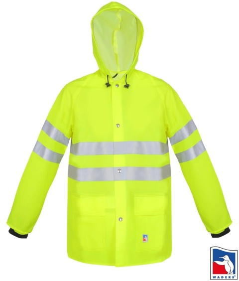KURTKA OCHRONNA PRZECIWDESZCZOWA KWO1010 WODOOCHRONNA OSTRZEGAWCZA ŻÓŁTA
