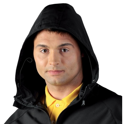 KURTKA OCHRONNA WEINFELD SOFTSHELL, SIATECZKOWE KIESZENIE CZARNA