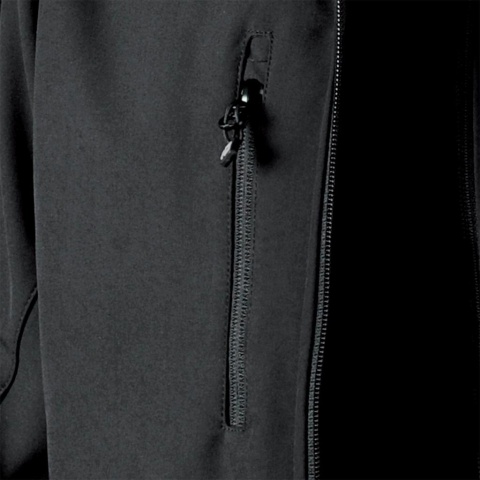 KURTKA OCHRONNA WEINFELD SOFTSHELL, SIATECZKOWE KIESZENIE CZARNA