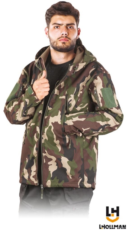 KURTKA OCHRONNA WOODLAND SOFTSHELL MORO