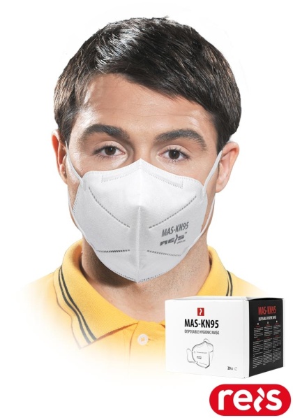 MASECZKA HIGIENICZNA JEDNOKROTNEGO UŻYTKU KN95 20SZT BIAŁE