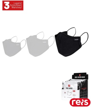 MASECZKA HIGIENICZNA WIELOKROTNEGO UŻYTKU SAFER-MAXI 20SZT CZARNE