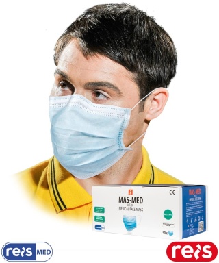 MASKA MEDYCZNA LCF201 8% VAT 50SZT NIEBIESKIE