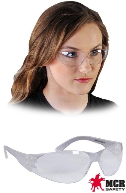 OKULARY OCHRONNE CHECKLITE JASNY, BEZ POWŁOK, TRANSPARENTNY