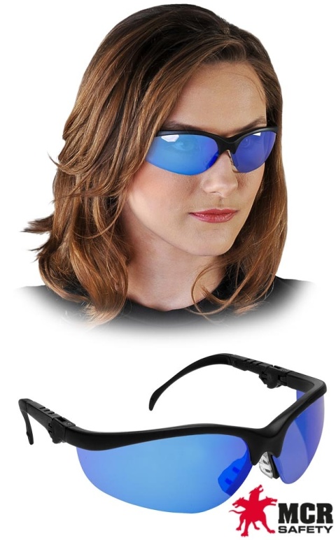 OKULARY OCHRONNE KLONDIKEP LUSTRZANY CZARNY NIEBIESKI DIAMENT