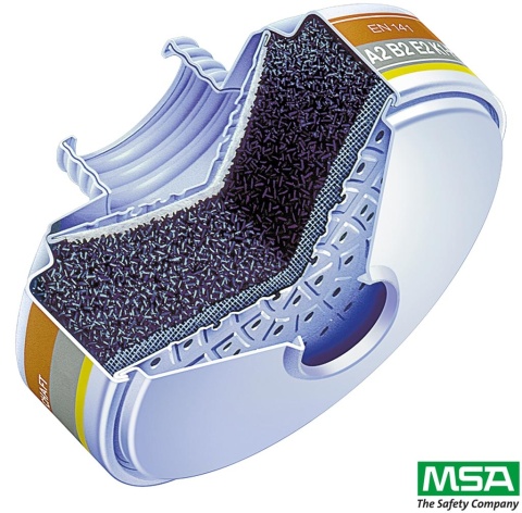 POCHŁANIACZ MSA A2B2E2K1, DO PÓŁMASEK I MASEK ZE ZŁĄCZEM GWINTOWYM