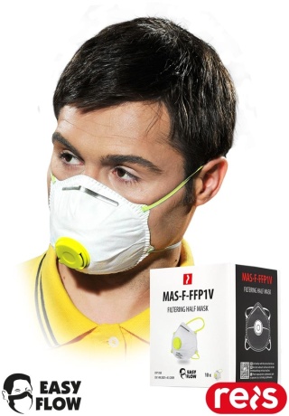 PÓŁMASKA FILTRUJĄCA FFP1V Z ZAWORKIEM 10SZT