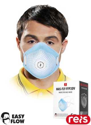 PÓŁMASKA FILTRUJĄCA FFP2DV Z ZAWORKIEM 10SZT