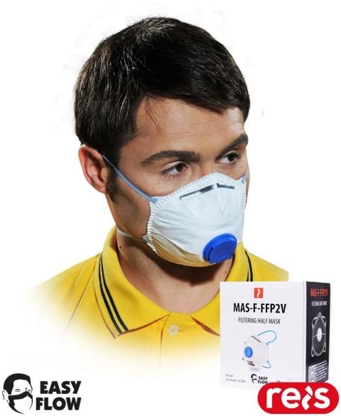PÓŁMASKA FILTRUJĄCA FFP2V Z ZAWORKIEM 10SZT