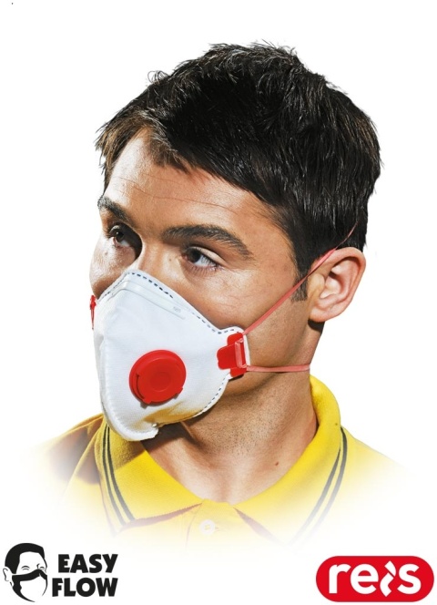 PÓŁMASKA OCHRONNA FFP3V Z ZAWORKIEM 10SZT BIAŁE