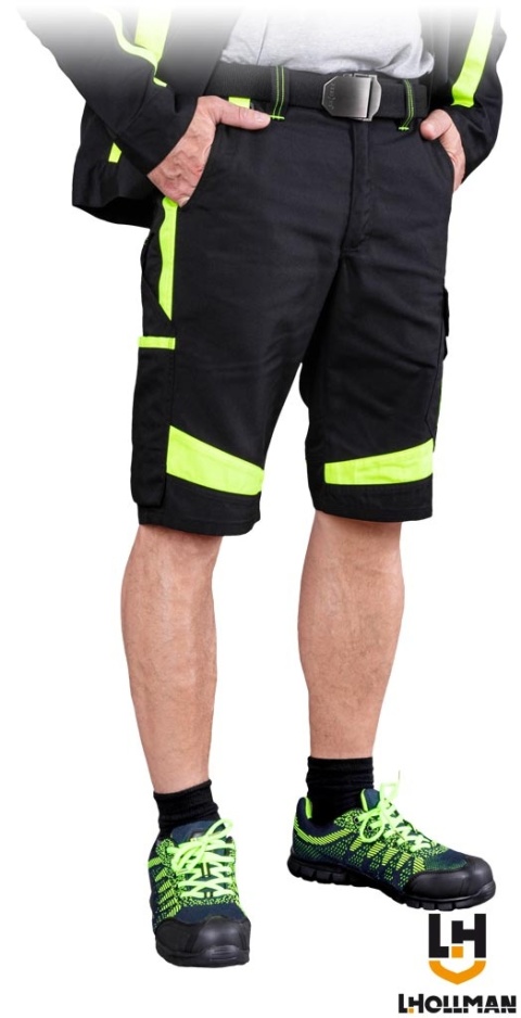 SPODNIE OCHRONNE DO PASA - KRÓTKIE TANZO, GUMKI W PASIE CZARNO-ŻÓŁTE