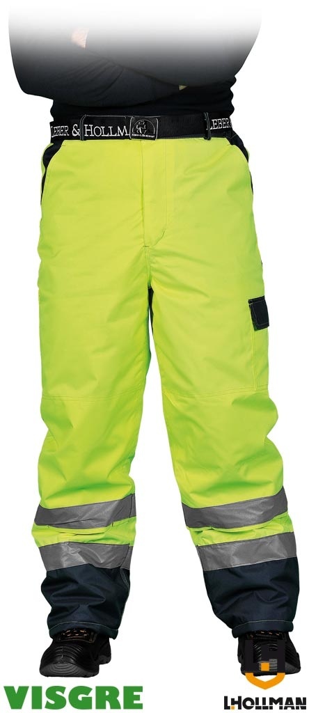 SPODNIE OCHRONNE DO PASA OCIEPLANE VIBETRO WODOODPORNE, ODDYCHAJĄCE ŻÓŁTO-GRANATOWE