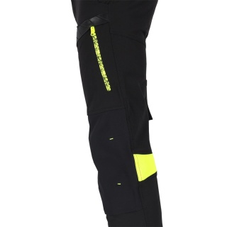 SPODNIE OCHRONNE DO PASA RAUT, 4 KIERUNKOWY STRECZ, RIP-STOP OCHRONA PRZED ROZDARCIEM CZARNO-ZÓŁTE