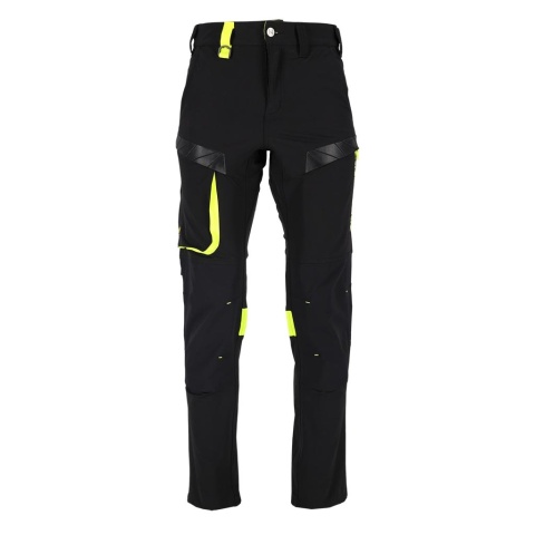SPODNIE OCHRONNE DO PASA RAUT, 4 KIERUNKOWY STRECZ, RIP-STOP OCHRONA PRZED ROZDARCIEM CZARNO-ZÓŁTE