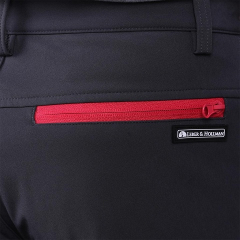 SPODNIE OCHRONNE DO PASA SHELLWORK SOFTSHELL, MEMBRANA, SZARO-CZARNO-CZERWONE