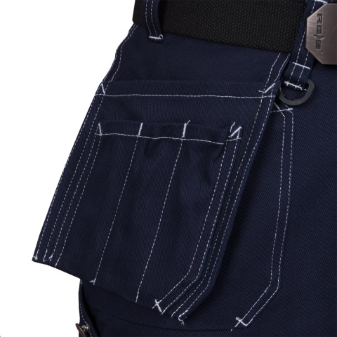 SPODNIE OCHRONNE DO PASA STONER BAWEŁNIANE, DLA MONTERÓW, GRANATOWE