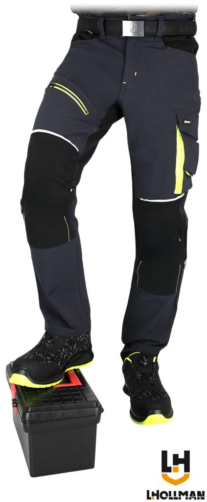 SPODNIE OCHRONNE DO PASA TARAN, GUMKA W PASIE SZARO-CZARNE