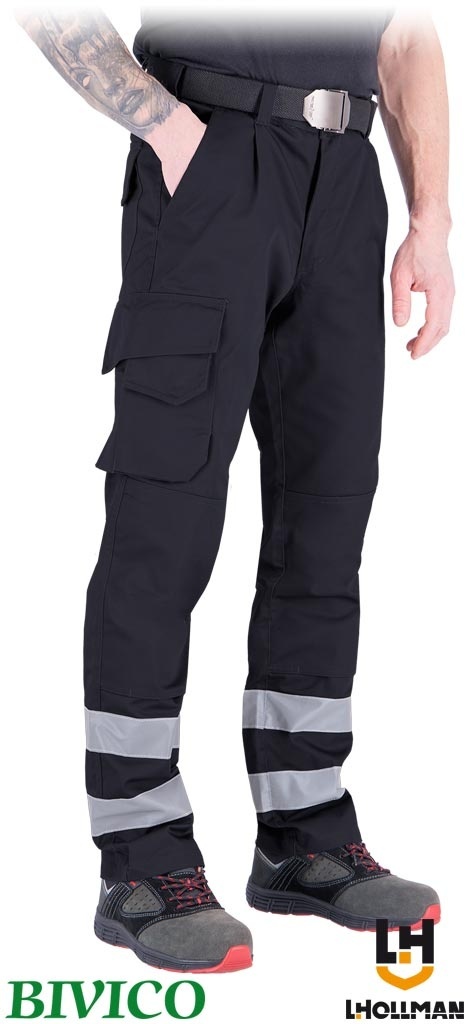 SPODNIE OCHRONNE DO PASA VOBSTER ODBLASKI CZARNE