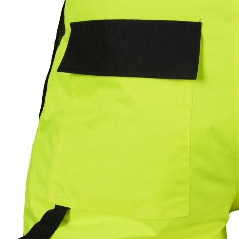 SPODNIE OCHRONNE OGRODNICZKI ZIMOWE OSTRZEGAWCZE OCIEPLANE MILLING POMARAŃCZOWO-CZARNE