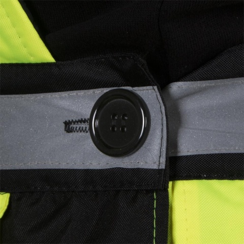 SPODNIE OCHRONNE OGRODNICZKI ZIMOWE OSTRZEGAWCZE OCIEPLANE MILLING POMARAŃCZOWO-CZARNE