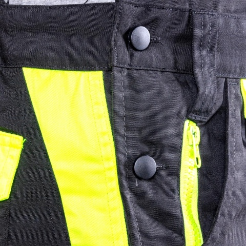 SPODNIE OCHRONNE OGRODNICZKI TANZO, KIESZENIE NA NAKOLANNIKI, NA TELEFON , CZARNO-ŻÓŁTE