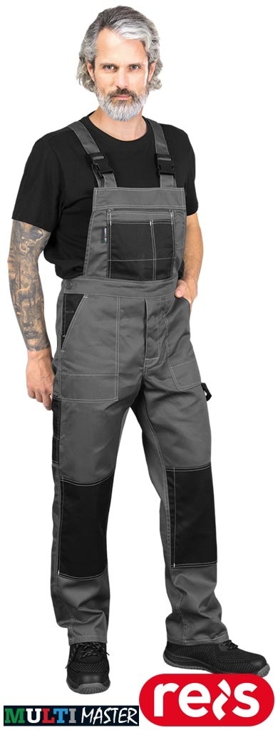 SPODNIE OCHRONNE OGRODNICZNIKI MMS MULTI MASTER REGULACJA W PASIE ZIELONO-CZARNE