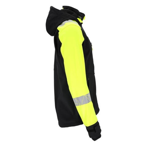 KURTKA OCHRONNA RAUT SOFTSHELL, STRECZ, MEMBRANA, RIP-STOP OCHRONA PRZED ROZDARCIEM, CZARNO-ŻÓŁTA