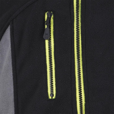 BLUZA OCHRONNA Z POLARU POLVIS SOFTSHELL MEMBRANA, PASY ODBLASKOWE , CZARNO-ŻÓŁTO-SZARA