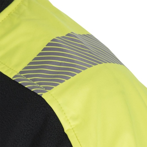 BLUZA OCHRONNA Z POLARU POLVIS SOFTSHELL MEMBRANA, PASY ODBLASKOWE , CZARNO-ŻÓŁTO-SZARA