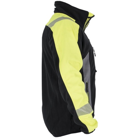 BLUZA OCHRONNA Z POLARU POLVIS SOFTSHELL MEMBRANA, PASY ODBLASKOWE , CZARNO-ŻÓŁTO-SZARA