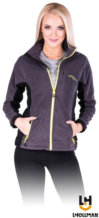 BLUZA Z POLARU OCHRONNA DAMSKA LADYFLY CIEMNOSZARA