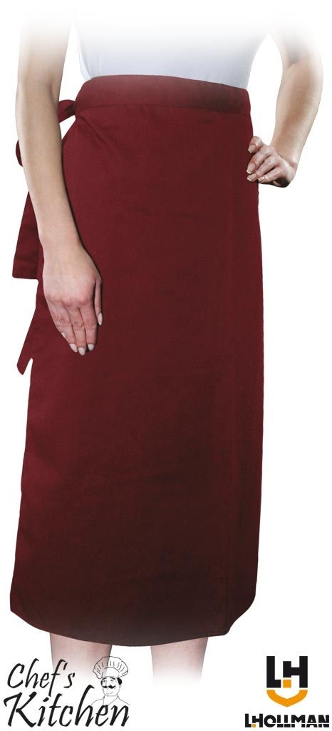 FARTUCH OCHRONNY PRUNER CHEFS KITCHEN, CIEMNOCZERWONY