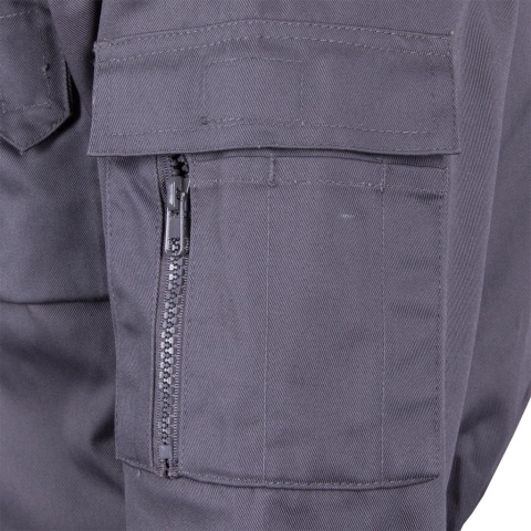 KOMBINEZON OCHRONNY OVERTER, KIESZENIE NA WKŁADKI NAKOLANNIKOWE SZARY