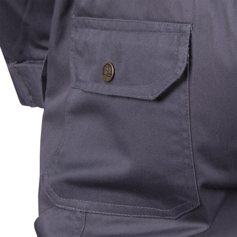 KOMBINEZON OCHRONNY OVERTER, KIESZENIE NA WKŁADKI NAKOLANNIKOWE CZERWONY