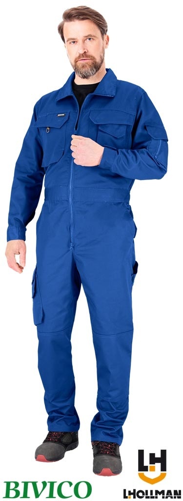 KOMBINEZON OCHRONNY OVERTER, KIESZENIE NA WKŁADKI NAKOLANNIKOWE NIEBIESKI