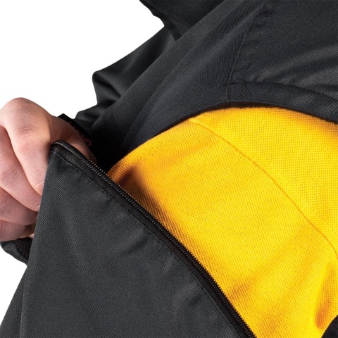 KURTKA OCHRONNA OCIEPLANA OHAIO 2W1, ODPINANE RĘKAWY, CZARNA