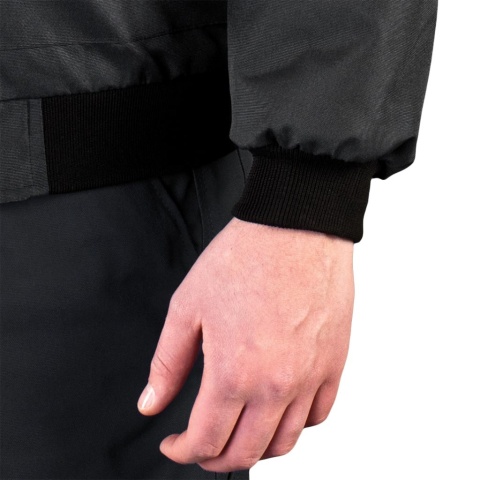 KURTKA OCHRONNA OCIEPLANA OHAIO 2W1, ODPINANE RĘKAWY, CZARNA