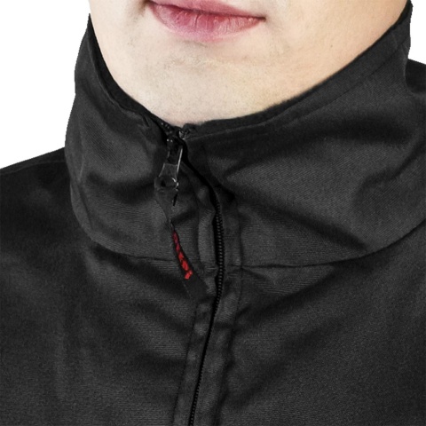 KURTKA OCHRONNA OCIEPLANA OHAIO 2W1, ODPINANE RĘKAWY, CZARNA